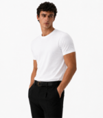 Matteo Basic Beyaz Slim Fit T-Shirt - Görsel 2