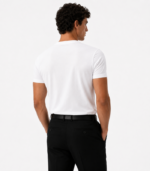 Matteo Basic Beyaz Slim Fit T-Shirt - Görsel 3